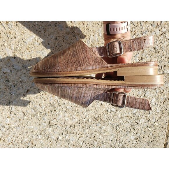 Amalfi Gelso Leather Sling Flats nwot size 6.5 - Picture 9 of 13